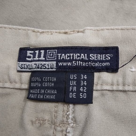 5.11 TACTICAL | Men's Cargo Pants Light Khaki | Size 34x30 - Picture 9 of 12